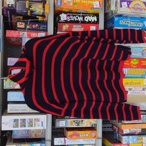 La Ligne Striped Navi Turtleneck Sweater in Navy/Red - size XS